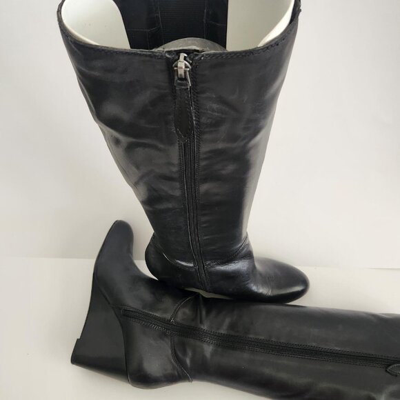 Franco Sarto Shoes - Franco Sarto Knee High Women's Black Leather Boots